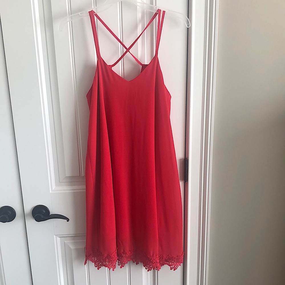 Coral Red Summer Dress